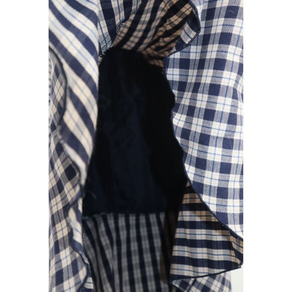 Y2K Vintage Earth Music & Ecology Gingham Wrap Skirt Ruffle Hem Sz M Cottagecore - Picture 5 of 13